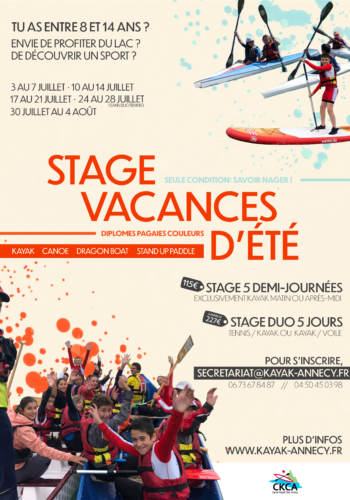 affiche stage kayak été 2023 affiche stage kayak été 2023